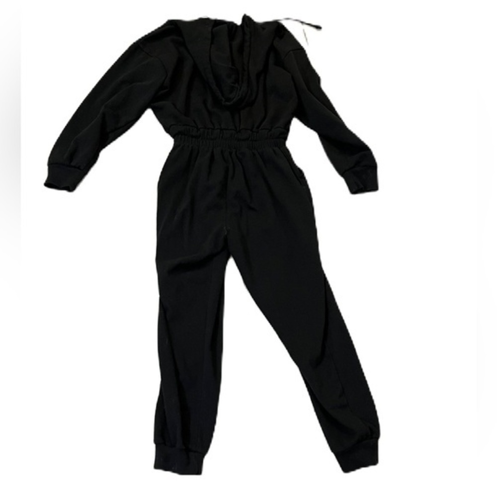 Forever 21 Black Hooded Longsleeve Jumpsuit Small